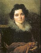 Kiprensky, Orest Portrait of Darya Khvostova oil painting reproduction